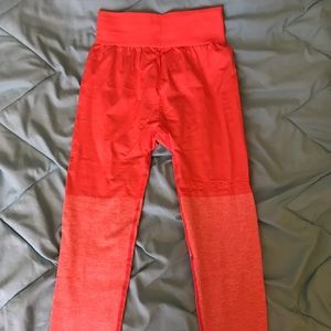 Gymshark Peach Coral TwoTone Seamless Leggings